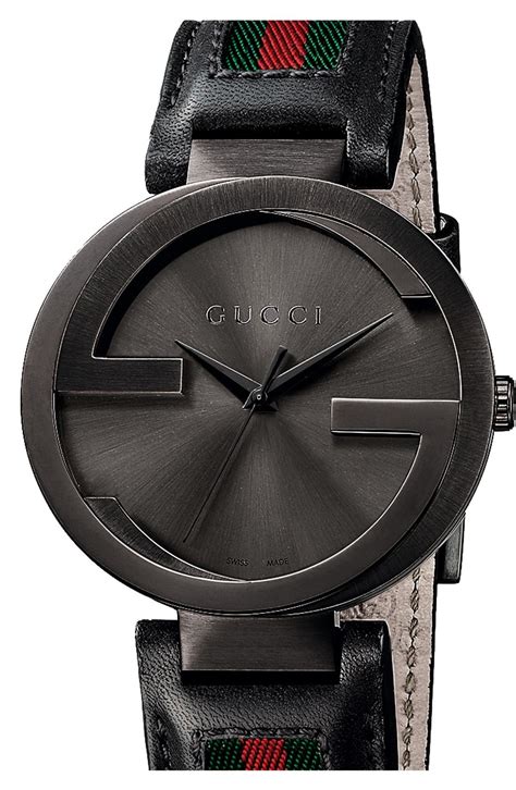 mens gucci watch green face|gucci interlocking g watch.